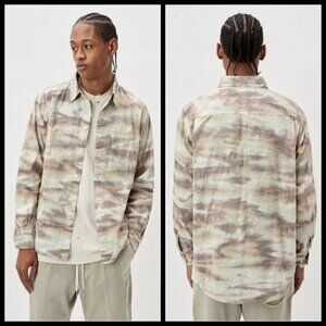 JOHN ELLIOTT Corpus Button Down Shirt ~ Marrin Camo Long Sleeve Large L NWT